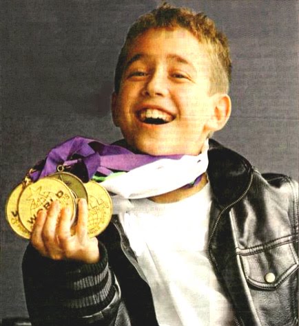 Sam with Medals