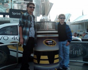Anthony and his brother at Sprint Cup Race 2010