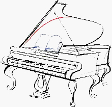 piano drawing