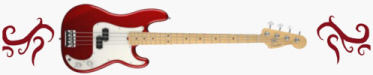 Red Fender guitar divider