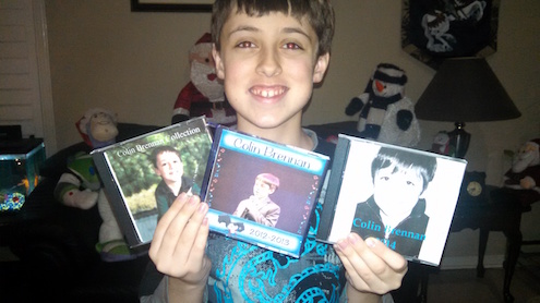 Colin with his albums